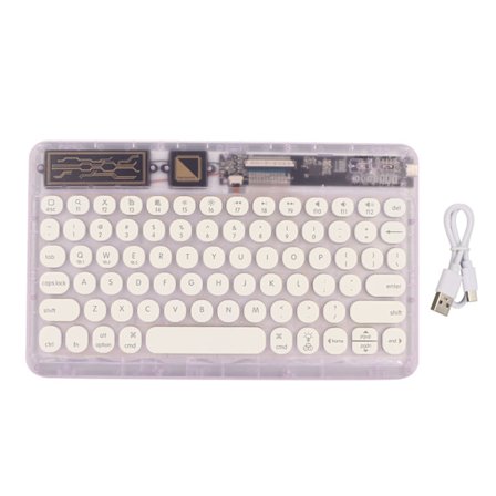 Retro Bluetooth-näppäimistö, ultraohut RGB-valo, retro langaton mininäppäimistö kotiin, matkalle, työmatkalle, violetti