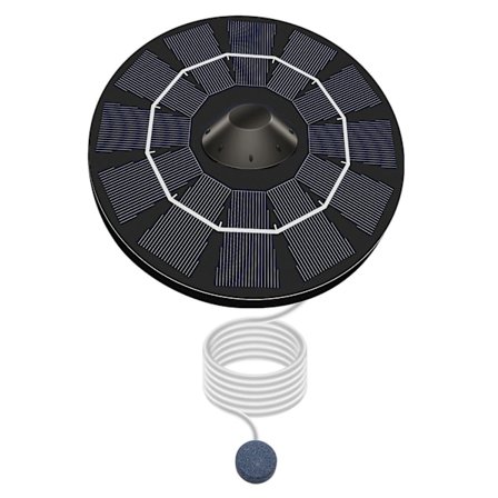 Solcellsdriven syrepump för damm med luftslang och bubbelsten dammluftare 19*19*6CM