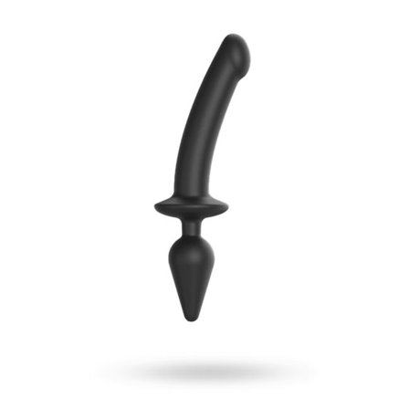 SWITCH PLUG-IN SEMI-REALISTIC DILDO BLACK - XXL - Vuxen.se - Dubbeldildo & dubbelpenetrering