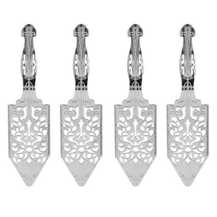 4 stk. Absint Skeer, Rustfrit Stål Absint Cocktail Ske Fremstillingssæt Gotisk Absint Fontæne