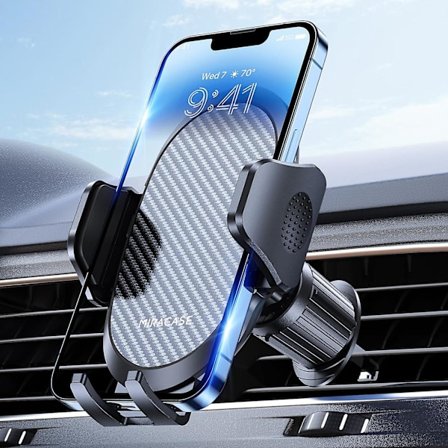 TWYGV Puhelinpidikkeet Skoda-autoihin uusimmalla metallikoukulla, ilmastointiritilään kiinnitettävä puhelinteline, handsfree yleismallinen autoteline 