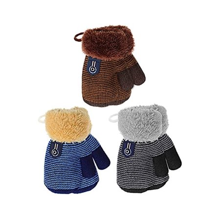 3 par vantar Barnvantar Vinterhandskar Varma Baby Pojkar Flickor