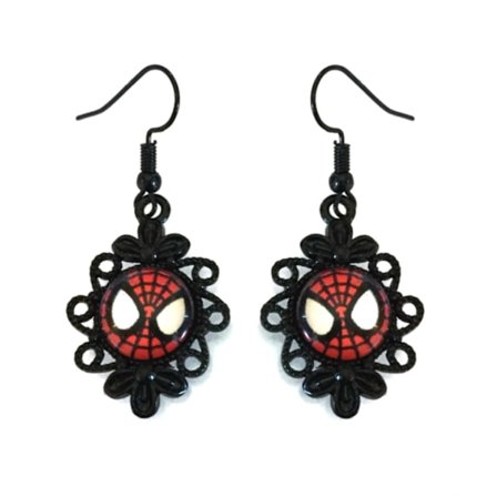 Earrings - Spiderman - Marvel - Black