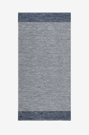 KM Home - Teppe i bomull Alva - Blå - Bomulls- & filleryer - 140X200 - Fra Homeroom