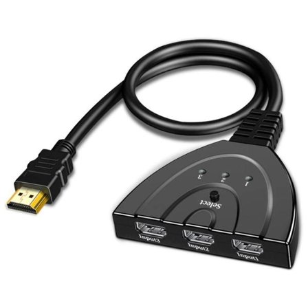 HDMI-kompatibel Switch KVM Splitter 3 ingång 1 Utgång Mini 3 Port VIDeo Switcher Hub