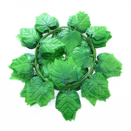 20 store drueblade 95" (pakke med 12) Kunstig efeukrans grøn bladkrans hængende plante vinstokke til bryllup vægfest rum æstetik materiale dekoration