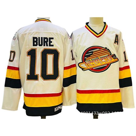 Kirjailtu jääkiekkopaita – Vintage-tyylinen urheilupaita*XL/52*Canucks 10-2