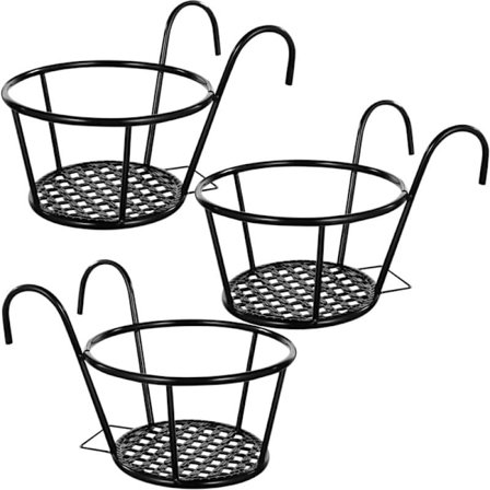 Utomhusförvaringsställ - Rund Planteringskruka - 1712 cm, 3 Delar