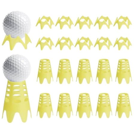 Muoviset golf-tiit kotisimulaattoriin, golf-tiit ulko- ja sisäkäyttöön, simulaattoriharjoitteluun, harjoitusmattoon, golf-tiit-ZZY Keltainen