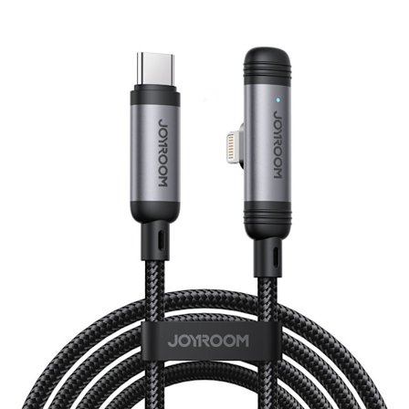 Joyroom USB-C till Lightning vinklad snabbladdningskabel 30W, 1,2m - Svart
