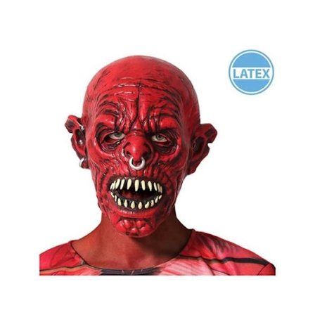 Kostyme - AC-DÉCO - Halloweenmaske - Lateksfri - Rød - Demonisk monster