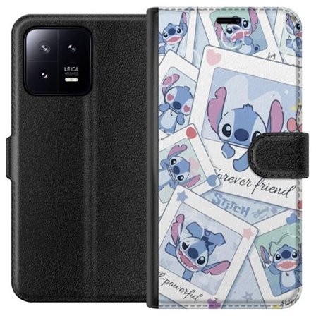 Yhteensopiva Lompakkokotelo Xiaomi 13 Unelmoivat pilvet vaaleanpunaisina, lila ja sinisen sävyissä, kimaltelevine tähtineen ja pehmeän satumaisen tunn