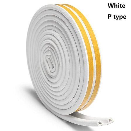5 / 10m Tetningslist for vinduer og dører uttrekkbar vindusluke HVIT 5M s Hvit White