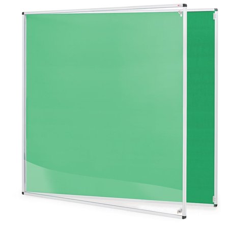 Tamperproof noticeboard, 1200x1200 mm, green