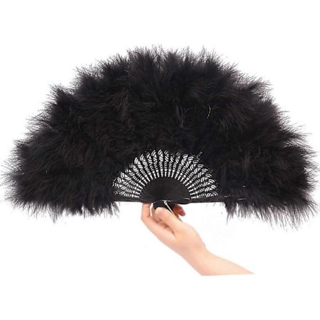 1920-luvun vintage-tyylinen läppäviuhka sulkataitto-muotoilulla