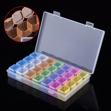 28-Slots diamond painting clear storage box - Förvaringsbox