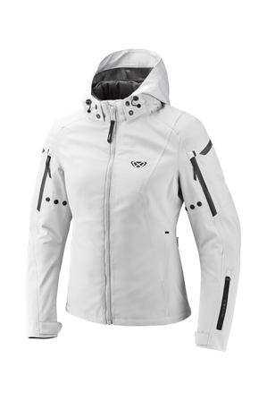 Chaqueta de Moto Mujer Ixon Burning Gris claro L