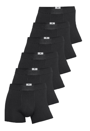 JBS of Denmark Bambu, Boxers, 6-pack, Navy Kalsonger Herr Svart S
