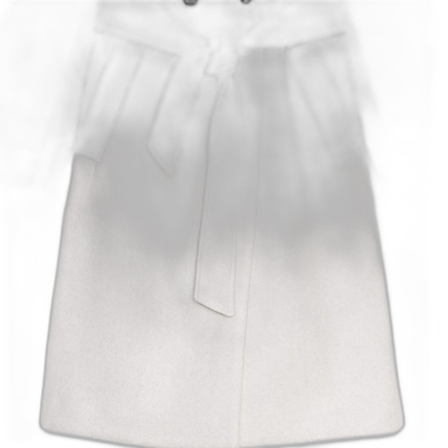 Vit kappa med bälte och luva