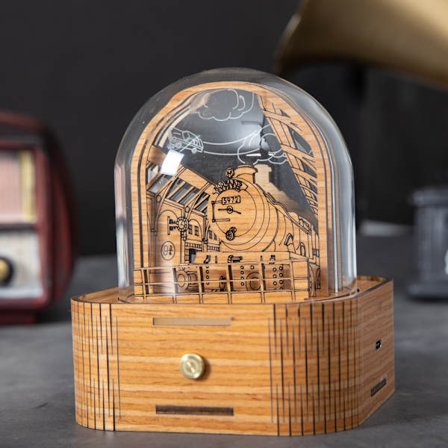 Antik 3 Stereo Night Light Music Box Retro Music Box