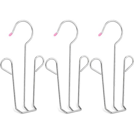 [3-pack] Skohängare, hängare i rostfritt stål, skohylla i rostfritt stål, multifunktionell skohylla med dubbel krokdesign, skotork för avfuktning