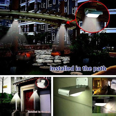 16 LED Soldrevet Bevægelsessensor Sikkerhedslys til Udendørs Brug_tfrf