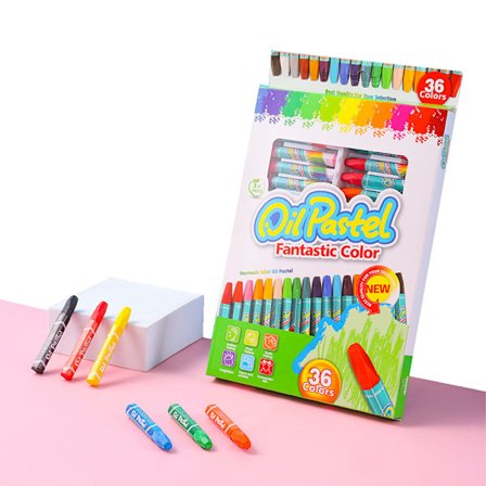 Oliepasteller. 36 farver. Til børn til indendørs aktiviteter derhjemme, ikke-giftige oliepastel farveblyanter til kunstelever til jævn maling og 