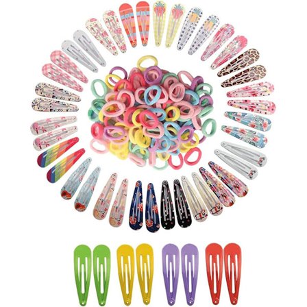 148 sæt børnefrisurer, små glitter hårklemmer