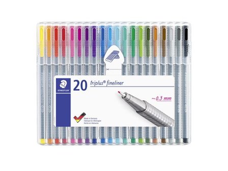Staedtler Fineliner triplus 20 färger - Lyreco - Kontorsmaterial - Pennor - Finelinerpennor