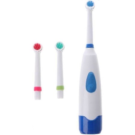 Vandtæt Roterende Elektrisk Tandbørste med 3 Børstehoveder til Børn og Voksne (Blå) ZeGoods