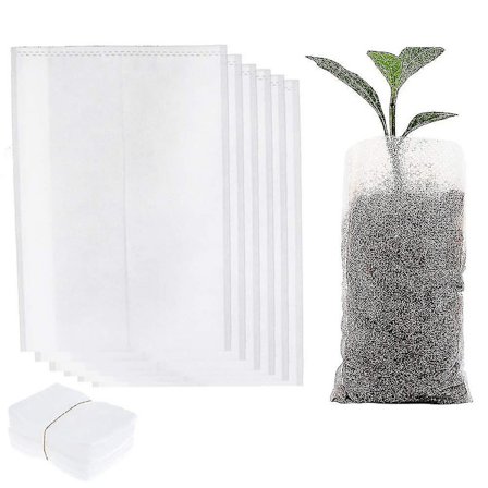 200 kpl Kasvien Kasvatuspussit Taimien Kasvatus Ei-kudottu Biohajoava Pussi Puutarhaan, 8 x 10 cm
