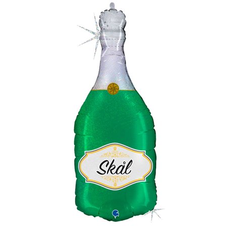 Folieballong Champagneflaska Skål