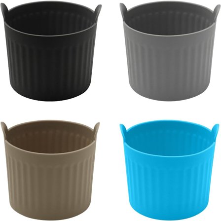 ING 4-pak - Bageforme til airfryer - Silikoneforme - 4 farver - Størrelse: 6,6 cm