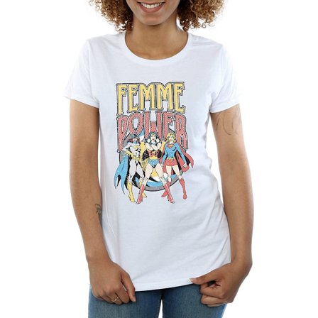 DC Comics Dam/Kvinnor Femme Power Bomull Boyfriend T-Shirt 3X