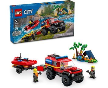 LEGO City Fire 4x4 Brandbil med räddningsbåt 60412