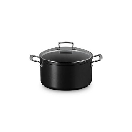 LE CREUSET Gryte Aluminium med glasslokk 6L