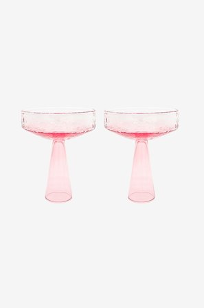 Brut Homeware - Coupe Claude 2-pakning - Rosa - Vinglass - Fra Homeroom
