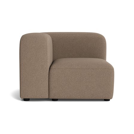 Milo hjørnemodul, venstrevendt - Loop Mørk Beige - 100x100x72 - Sofa
