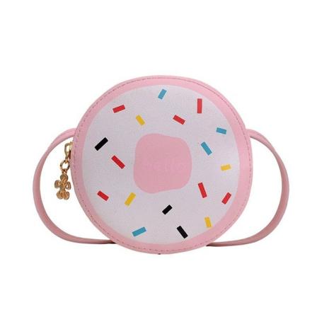Student Barn Ryggsäck Toddler Skolväska Internet Kändis Mini Söt Donut Rainbow Crossbody-väska No334 Pink