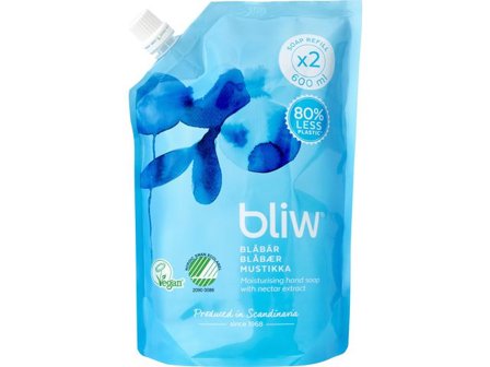 BLIW Tvål Blåbär refill 600ml - Lyreco - Städ och hygien - Tvål och hygien - Tvål - Flytande
