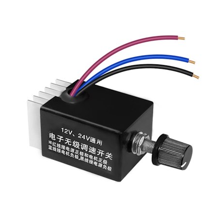 12V/24V DC Motor Hastighedsregulator Universal, Knap Skrue Elektronisk Trinløs Hastighedsregulator Kontakt, Justerbar Motorhastighed, Bil