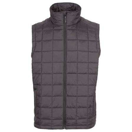 Vadderad väst herr - TRESPASS - Svart - 2 fickor - Återvunna material