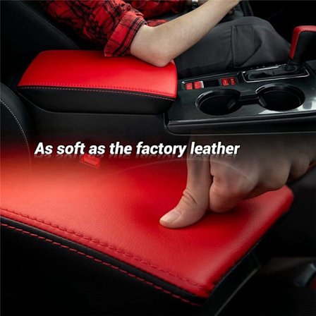 Box Cover Trim Svart Mikrofiber Läder Interiör Kontrollcenter Armstödsskydd för 11:e Gen Sedan 2022