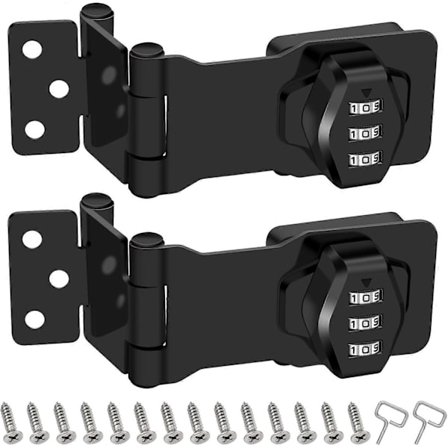 2-pakning passord roterende haspelåser, sammenleggbar solid 304 rustfritt stål fil BRV