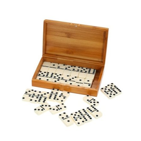 Domino-peli | Luksusdominoita puukotelossa lapsille ja aikuisille