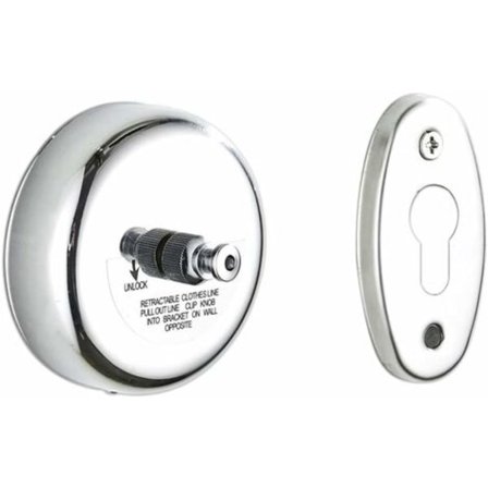 Indtrækkelig Tørresnor - Aftagelig Vægmonteret Vasketøjssnor, 3 Meter (Sølv)