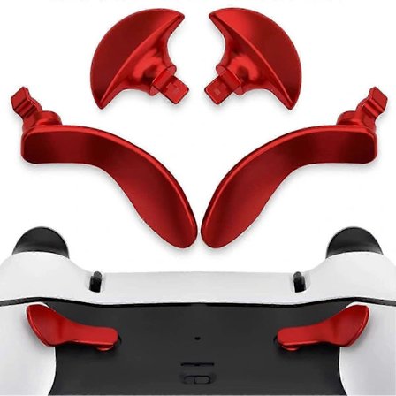 4 stk. Spilcontroller Bageste Paddles Professionel Udskiftning Metal Bageste Knapper Til Ps5 Edge Controller Rød