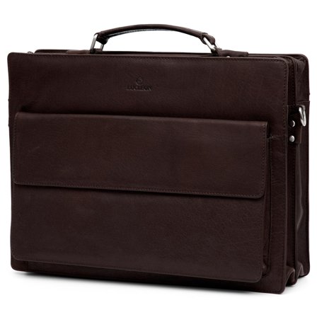 Porte-documents compact Montréal en cuir marron foncé pour hommes - Sacs en cuir