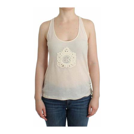 Ermanno Scervino Beachwear Tank Top Cami Bluse Hvid, Dame