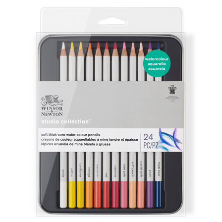Winsor & Newton Studio Collection Akvarelblyanter 24-sæt